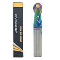 1/2" DLC Coated 2-Flute Carbide Ball Nose End Mill, 1Pc