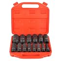 1/2" Drive 6 Point Deep Impact Socket Set 14 Piece 6 Point Impact Set Standard Impact Socket Set,SAE Sizes,CR-V(3/8-Inch to 1-1/14")