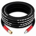 1/2" ID x 50 FT 6000 PSI Pressure Washer Hose with 3/8 Swivel End
