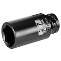 1/2 Inch Drive x 27mm Deep 6PT CR-MO Impact Socket for Removing Axle nut