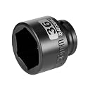 1/2 Inch Drive x 36mm Shallow 6PT CR-MO Impact Socket for Removing Axle nut