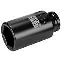 1/2" Drive x 1-1/8 Inch Deep 6PT CR-MO Impact Socket for Removing Axle nut