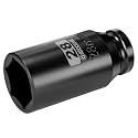 1/2 Inch Drive x 28mm Deep 6PT CR-MO Impact Socket for Removing Axle nut