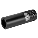 1/2 Inch Drive x 17mm Deep 6PT CR-MO Impact Socket for Removing Axle nut