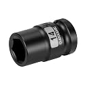 1/2 Inch Drive x 14mm Shallow 6PT CR-MO Impact Socket for Removing Axle nut