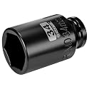 1/2 Inch Drive x 34mm Deep 6PT CR-MO Impact Socket for Removing Axle nut