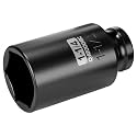 1/2" Drive x 1-1/4 Inch Deep 6PT CR-MO Impact Socket for Removing Axle nut