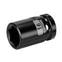 1/2 Inch Drive x 16mm Shallow 6PT CR-MO Impact Socket for Removing Axle nut