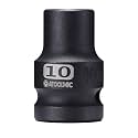 1/2 Inch Drive x 10mm Shallow 6PT CR-MO Impact Socket for Removing Axle nut