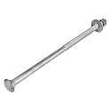 1/2" x 12" (25 Pack) Galvanized Carriage Bolt Kit Grade 307A Includes 1/2" USS Flat Washers (25 pcs) and 1/2"-13 Hex Nuts (25 pcs), Hot Dip Galvanized for Exterior Use by Makers Bolt