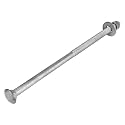 1/2" x 14" (25 Pack) Galvanized Carriage Bolt Kit Grade 307A Includes 1/2" USS Flat Washers (25 pcs) and 1/2"-13 Hex Nuts (25 pcs), Hot Dip Galvanized for Exterior Use by Makers Bolt