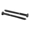 1/2" x 4" Hex Head Lag Screws Bolts 20Pcs 304 Stainless Steel 18-8, Partial Thread, Hexagon Head Wood Screws by Black Oxide by SG TZH