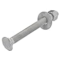 1/2" x 5" (25 Pack) Galvanized Carriage Bolt Kit Grade 307A Includes 1/2" USS Flat Washers (25 pcs) and 1/2"-13 Hex Nuts (25 pcs), Hot Dip Galvanized for Exterior Use by Makers Bolt