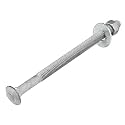 1/2" x 8" (25 Pack) Galvanized Carriage Bolt Kit Grade 307A Includes 1/2" USS Flat Washers (25 pcs) and 1/2"-13 Hex Nuts (25 pcs), Hot Dip Galvanized for Exterior Use by Makers Bolt