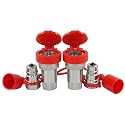 1/2'' Ag Hydraulic Tractor Quick Connect Couplers Hydraulic Quick Connect Couplings Replace NV 12 NPT M/F ISO7241-1A /ISO5675 LSQ-S1-04 1/2'' NPT 2 Sets with Red Dust Caps