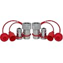 1/2'' Ag Hydraulic Quick Connect Tractor Couplers with Dust Caps,Poppet Valve Pioneer Style ISO 5675 Hydraulic Quick Coupler