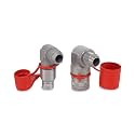1/2″ 90 Degree Flat Face Hydraulic Quick Couplers Set - 3/8″ JIC Port
