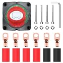 1-2-Both-Off Battery Disconnect Switch 12V-48V Marine Battery Cut Off Switch 200A Waterproof Boat Battery Shut Off Kill Switch for Car Vehicle RV Boat Marine ATV UTV