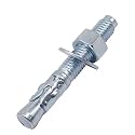 1/2 Concrete Anchors, 1/2 Wedge Anchors Bolts, 3" L, 10 Pcs