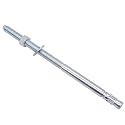 1/2 Concrete Anchors, 1/2 Wedge Anchors Bolts, 10" L, 25 Pcs