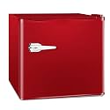Electactic 1.2 Cu.ft Mini Freezer, Small Upright Freezer with Removable Shelf & 7 Adjustable Temperature Control, Energy Saving, Low Noise for Bedroom, Apartment, Home, Office, Deep Red