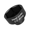1/2 drive 36mm oil filter socket Wrench tool CR-MO 6 Point, for Fuel Filter/oil Filter cap and Impact Removal Axle Nut socket
