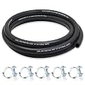 1/2 Fuel Line, Nylon Braided Fuel Line Hose 5FT, NBR Rubber Hose