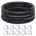 1/2 Fuel Line, Nylon Braided Fuel Line Hose 10FT, NBR Rubber Hose