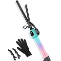 1/2 Inch Ceramic Small Curling Iron for Short Hair, 280-450°F Temp Dial