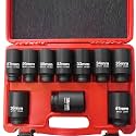 TONYNOL 1/2" Drive Deep Impact Socket Set,10 PCS,Metric (27mm to 41mm)