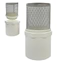 1.2 inch Stainless Steel Filter Cover Connected to 1.2 inch/DN32 PVC Water Pipe, Suction Strainers Used to Remove Debris and Reduce Solid Entry