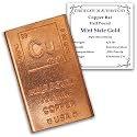 1/2 lb (Half Pound) Copper Bar (Flat Style) 99.9% Pure Paperwieght