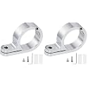 1.25'' Handlebar Mount Clamp, 32mm Highway bar Handlebar Clock Temperature Gauge Mount Clamp Universal fits for Harley Touring Road Glide Road King Dyna Sportster Softail etc. (Pack of 2)