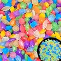 1000pcs Glow in The Dark Stones Glowing Garden Pebbles Gemstone Shaped Luminous Rocks Outdoor Decoration Stones for Lawn Patio Walkway,Color(0.6")