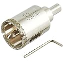 1 3/16 (30mm) Inch Diamond Hole Saw with Pilot Bit, Easy Drilling 1 3/16" Tile Drill Bits for Porcelain Tile, Granite, Ceramic, Marble, Glass, Stones, 1 3/8" Depth of Cut