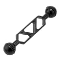 1" Ball to YS Head Adapter with 5'' Extension Arm Aluminum Alloy Underwater Dual Ball Arm for Strobe, Video Light, Diving Tray