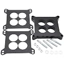 1" Ported Phenolic Carburetor Spacer 4BBL SBC BBC BB Compatible with Holley SB Chevy Ford