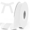 1" Wide x 10 Yards Velvet Ribbon, Vintage Single Face Velvet Ribbons for Gift Wrapping, Christmas Wrapping Bows, Wedding Decor, Sewing and More (White)