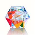 1'' Glass Prisms Colored Crystal Optical Prism Beam Splitter For Physics