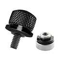 1/4”-20 Motorcycle Seat Bolt and Nut Set,M6 Aluminum Nuts and Bolts Set Motorcycle Parts for Seat,Bolts and Nuts Kit for Motorcycle Accessories Compatible with Harley 1996-2024 (Black)