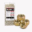 1/4"-20 Grade 8 Hex Nuts, Yellow Zinc, Coarse Thread, 100 Pack