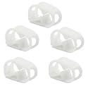 1/4" - 5/16" Plastic Tubing Clamps, 5 Pcs, White