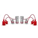 1/4" Ag Hydraulic Quick Connect Tractor Coupler, ISO 7241-A Ball Valves Type Hydraulic Quick Coupler with 2 Sets Dust Caps, Pioneer Type