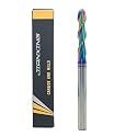 1/4" Extra Long 2-Flute Carbide Ball Nose End Mill, 4” OAL, 1pc