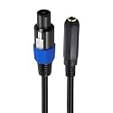 1/4" Female TS to Speakon Male Connector Speaker Cable Speakon Jack to 1/4 Plug