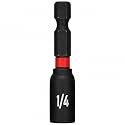 BLACK CANYON 1/4 Inch Magnetic Impact Nut Driver, 1-7/8 Inch Nut Setter with 1/4 Inch Hex Shank, CR-V Steel Socket Bit for Impact Driver and Drill, 1 Piece