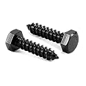 1/4" x 1-1/4" Hex Head Lag Screws Bolts 20Pcs 304 Stainless Steel 18-8, Partial Thread, Hexagon Head Wood Screws Black Oxide by SG TZH