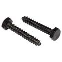 1/4" x 1-1/2" Stainless Steel Hex Lag Bolts (25 pcs) Black Oxidized in USA by Makers Bolt