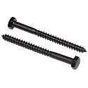 1/4" x 3" Stainless Steel Hex Lag Bolts (10 pcs) Black Oxidized in USA by Makers Bolt