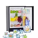 1.4 Cu.ft RV Portable Propane Refrigerator 3 Way Compact Gas Fridge without Freezer 12V/110V/LPG Chest Fridge for Truck Camp Travel Outdoor, Top Open Door, 40L,32-50℉, Recessed Handle, Black